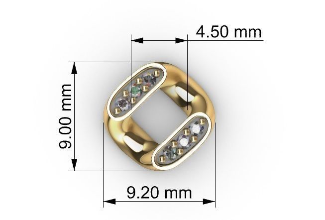 9MM MIAMI CUBAN LINK CHAIN DIAMOND 3D print model_3