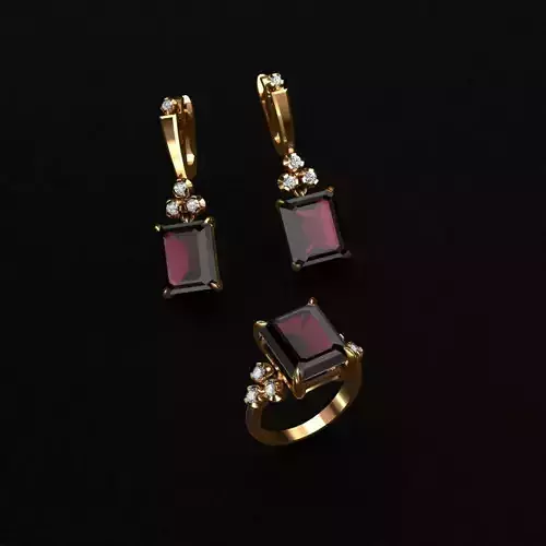 Ring and Earrings  3D print model