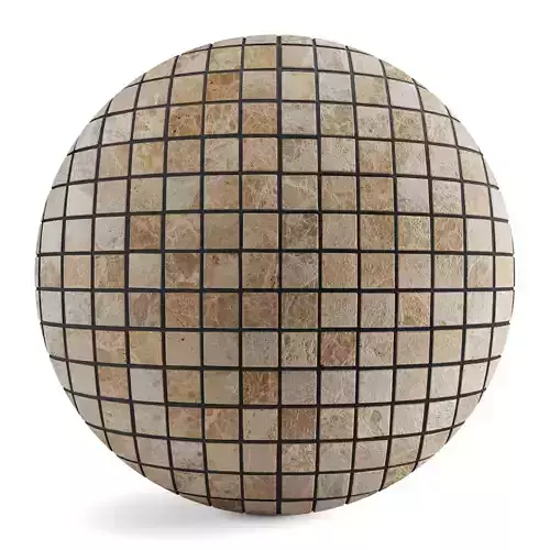 Travertine Mosaic 8k PBR Seamless texture