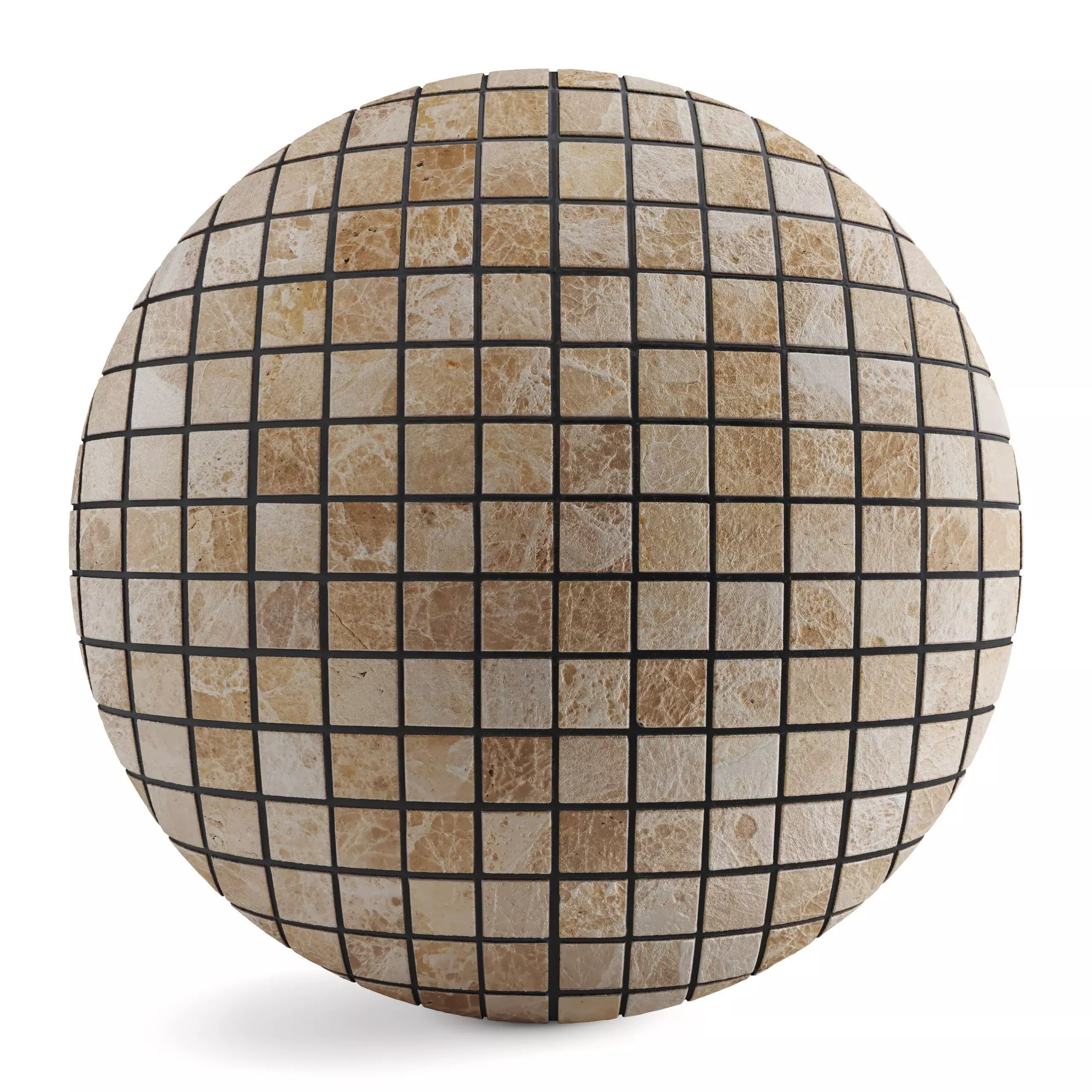 Travertine Mosaic 8k PBR Seamless texture Texture_0