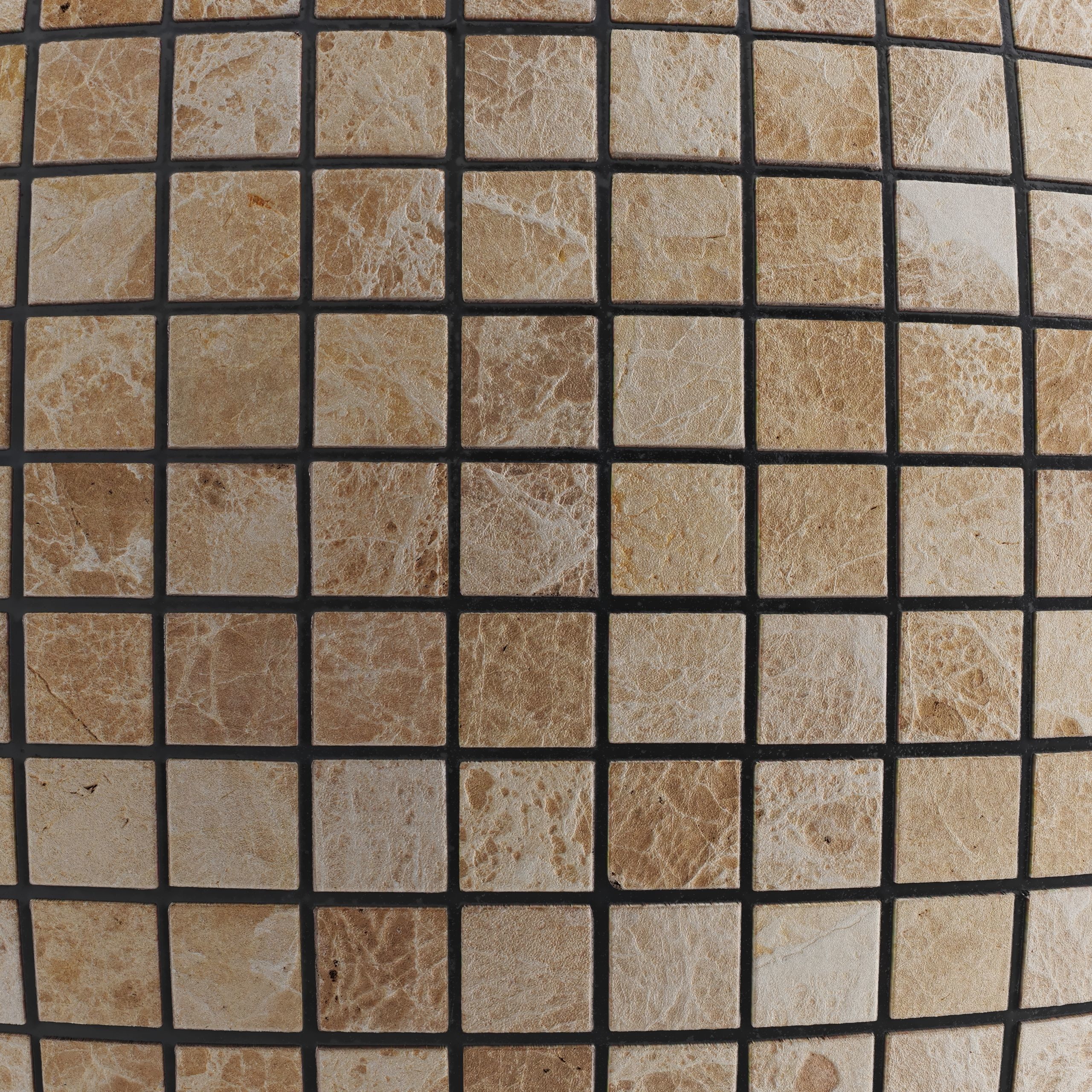 Travertine Mosaic 8k PBR Seamless texture Texture_1