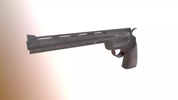 Revolver Low-poly 3D model