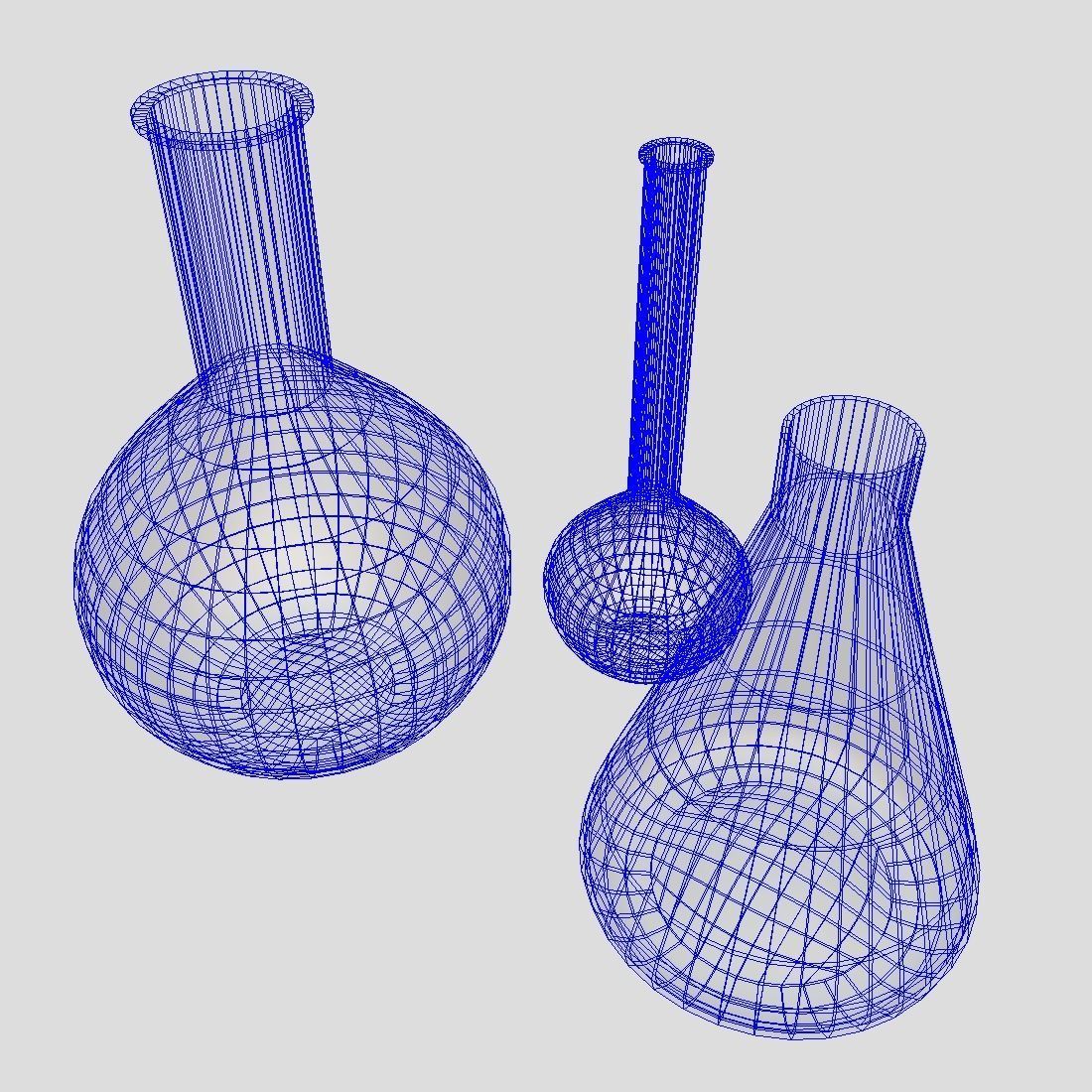 Laboratory Flask Low-poly 3D model_5