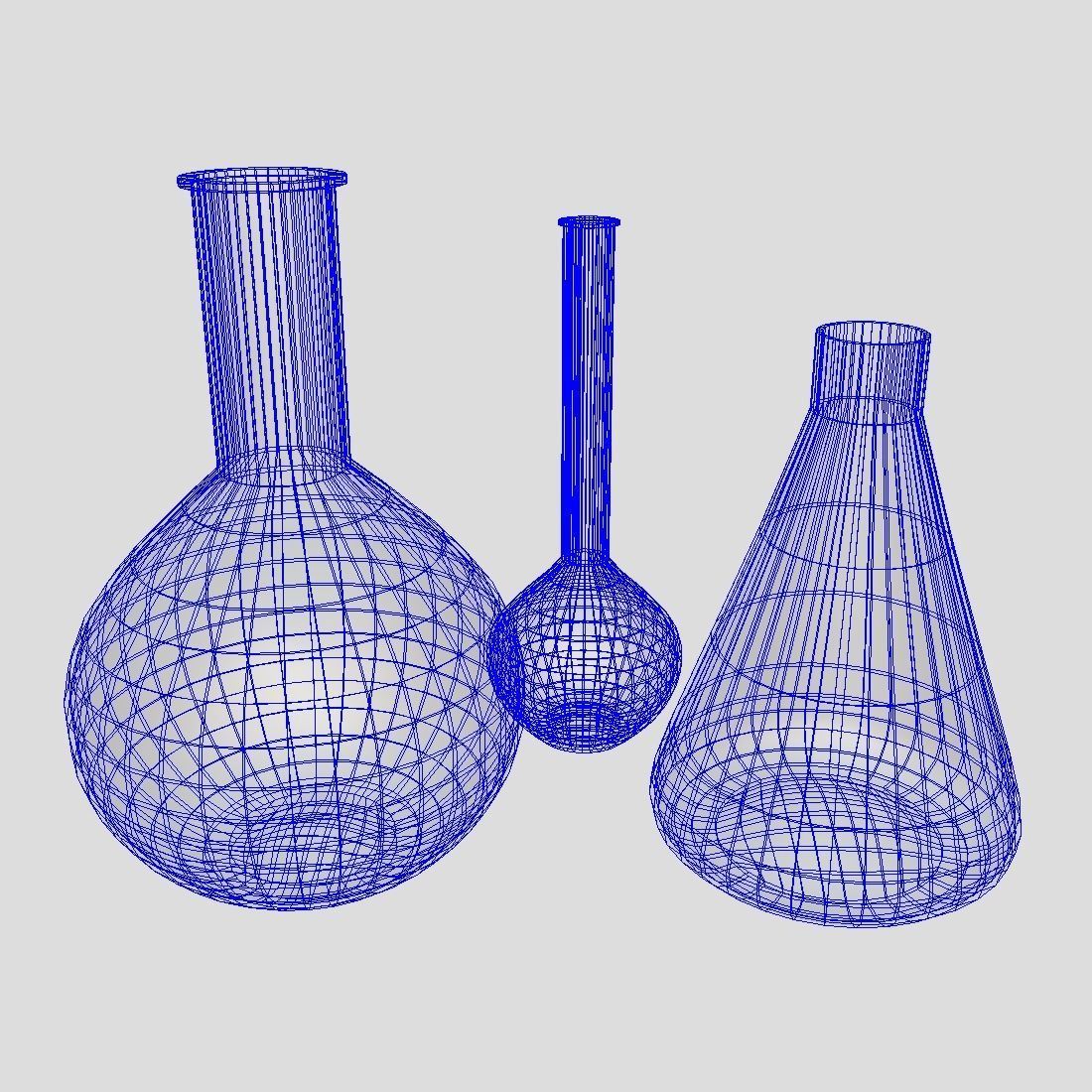 Laboratory Flask Low-poly 3D model_1