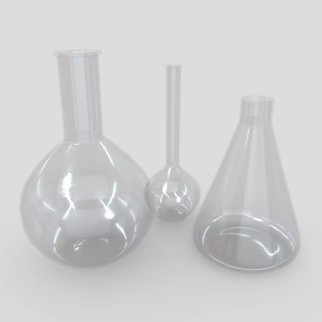 Laboratory Flask Low-poly 3D model_0