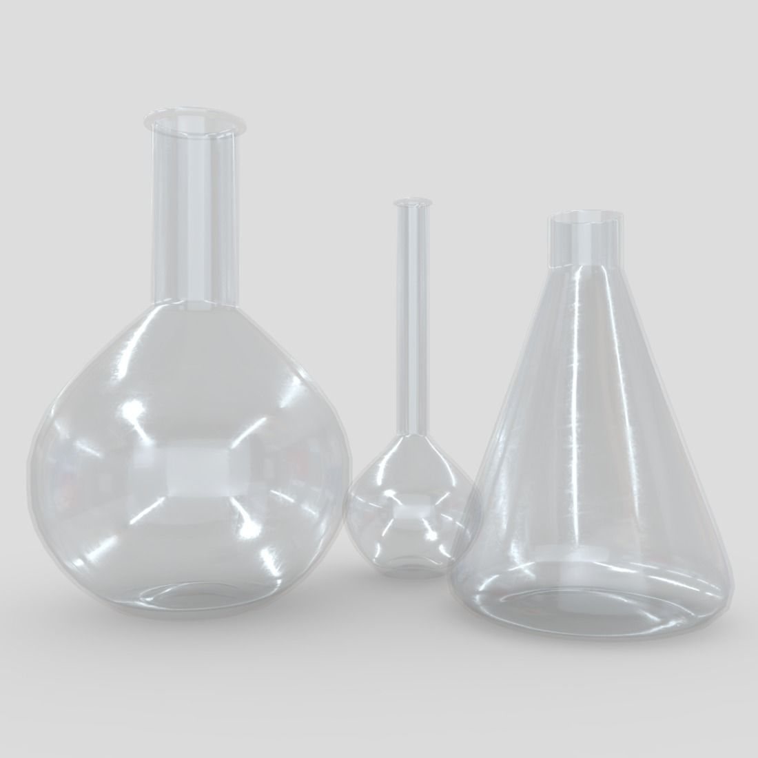 Laboratory Flask Low-poly 3D model_2
