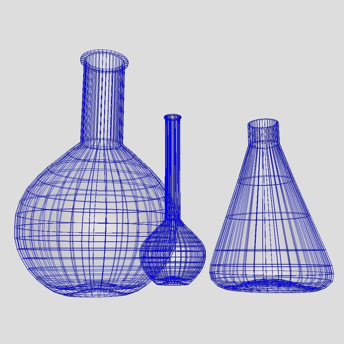 Laboratory Flask Low-poly 3D model_11