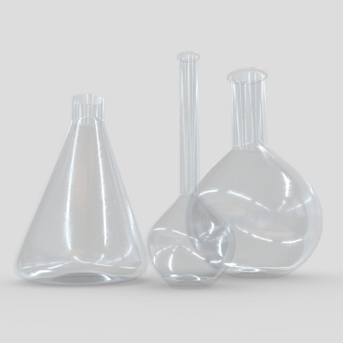 Laboratory Flask Low-poly 3D model_8
