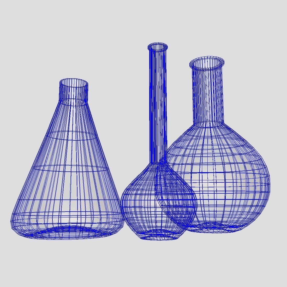 Laboratory Flask Low-poly 3D model_9