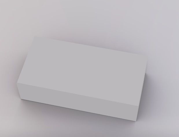 Rectangle box packaging Low-poly 3D model_6