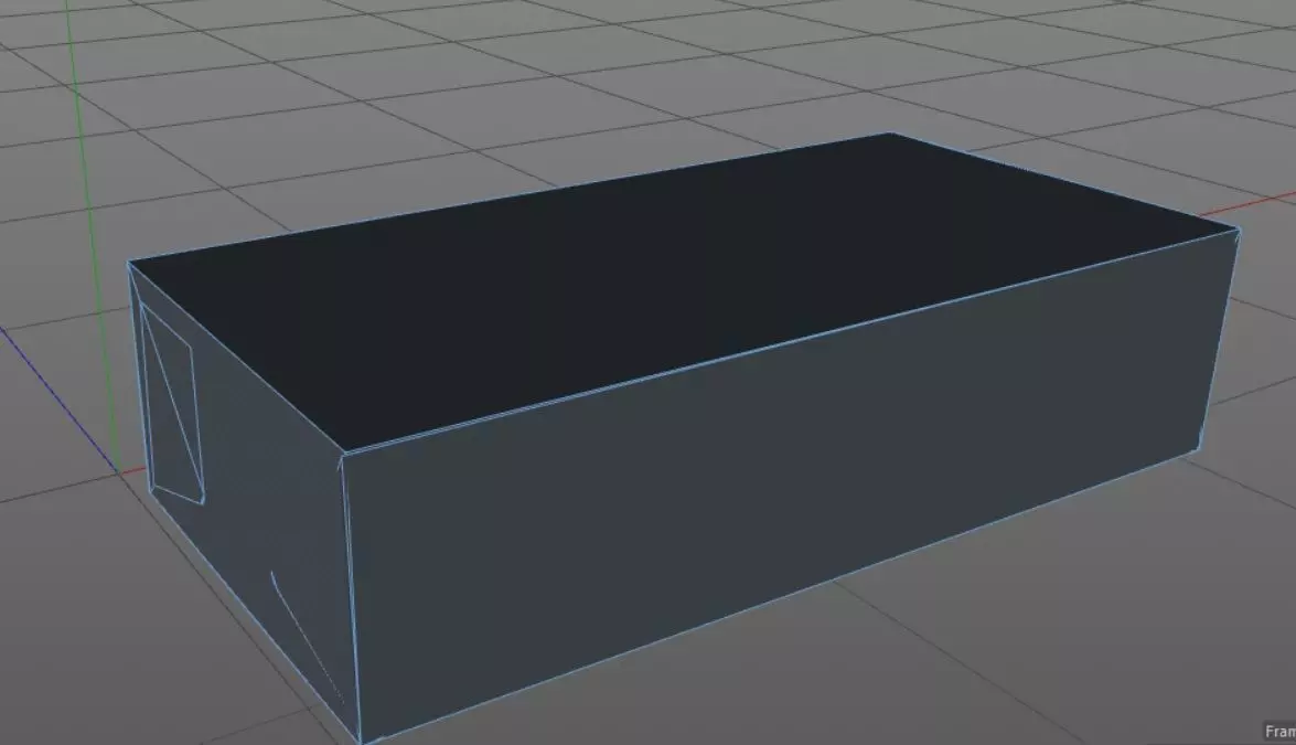 Rectangle box packaging Low-poly 3D model_0