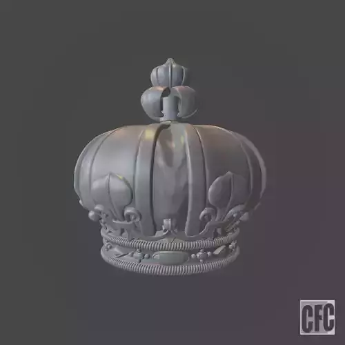 Funeral crown Louis XVIII - 3d model for CNC - CFCRoyalCrown02 3D print model
