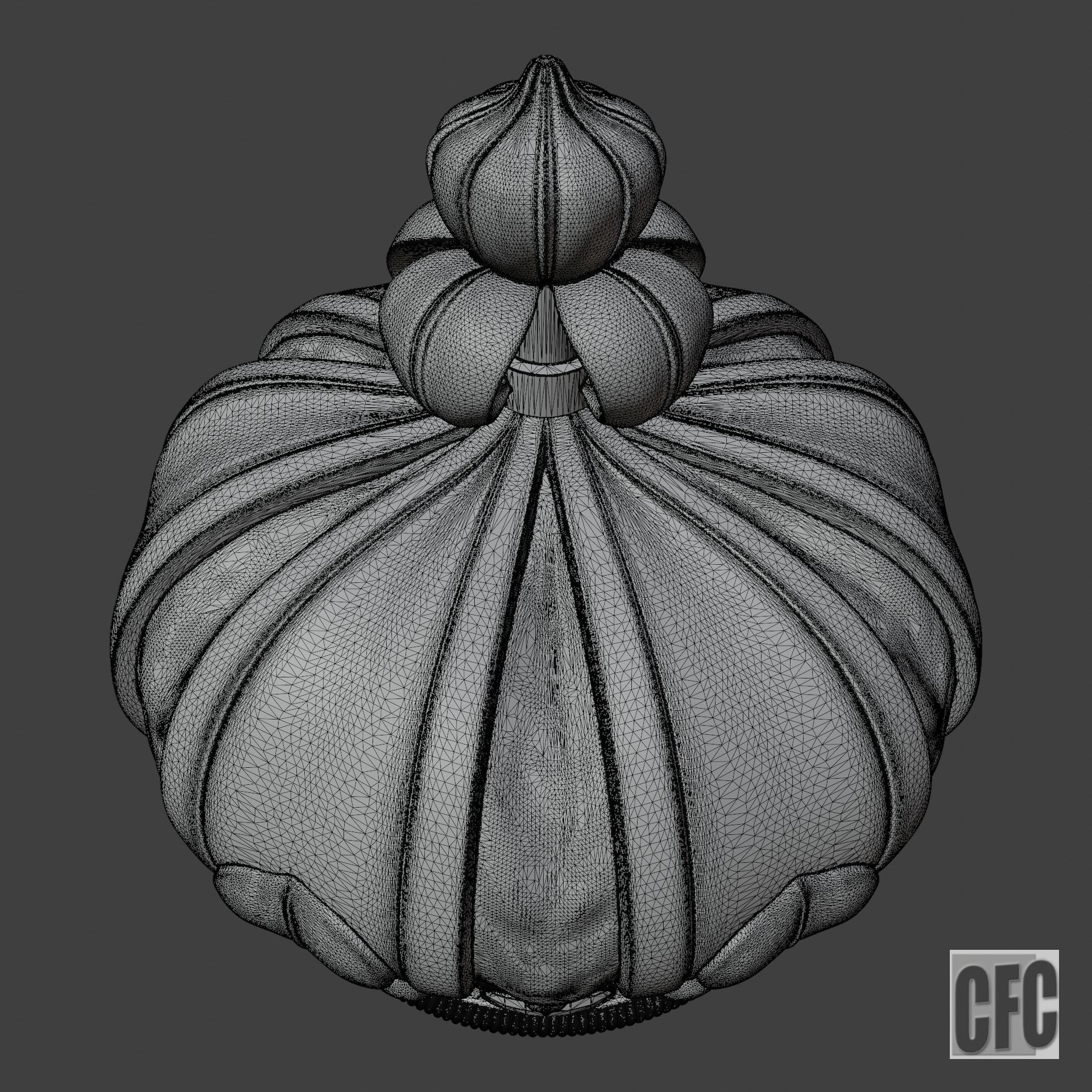 Funeral crown Louis XVIII - 3d model for CNC - CFCRoyalCrown02 3D print model_5