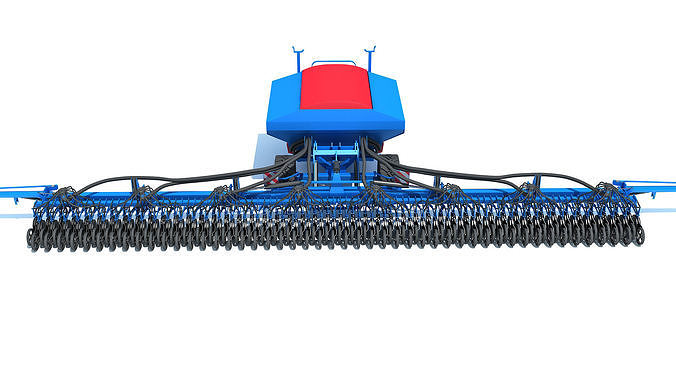 Trailed Seed Drill 3D model