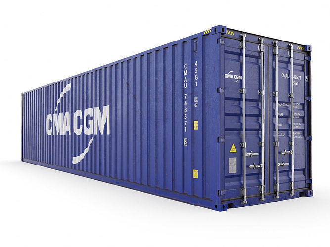 40 feet CMA-CGM High Cube shipping container 3D model