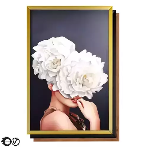Art Frams 5- Art Flower Head Woman By 3 Frams