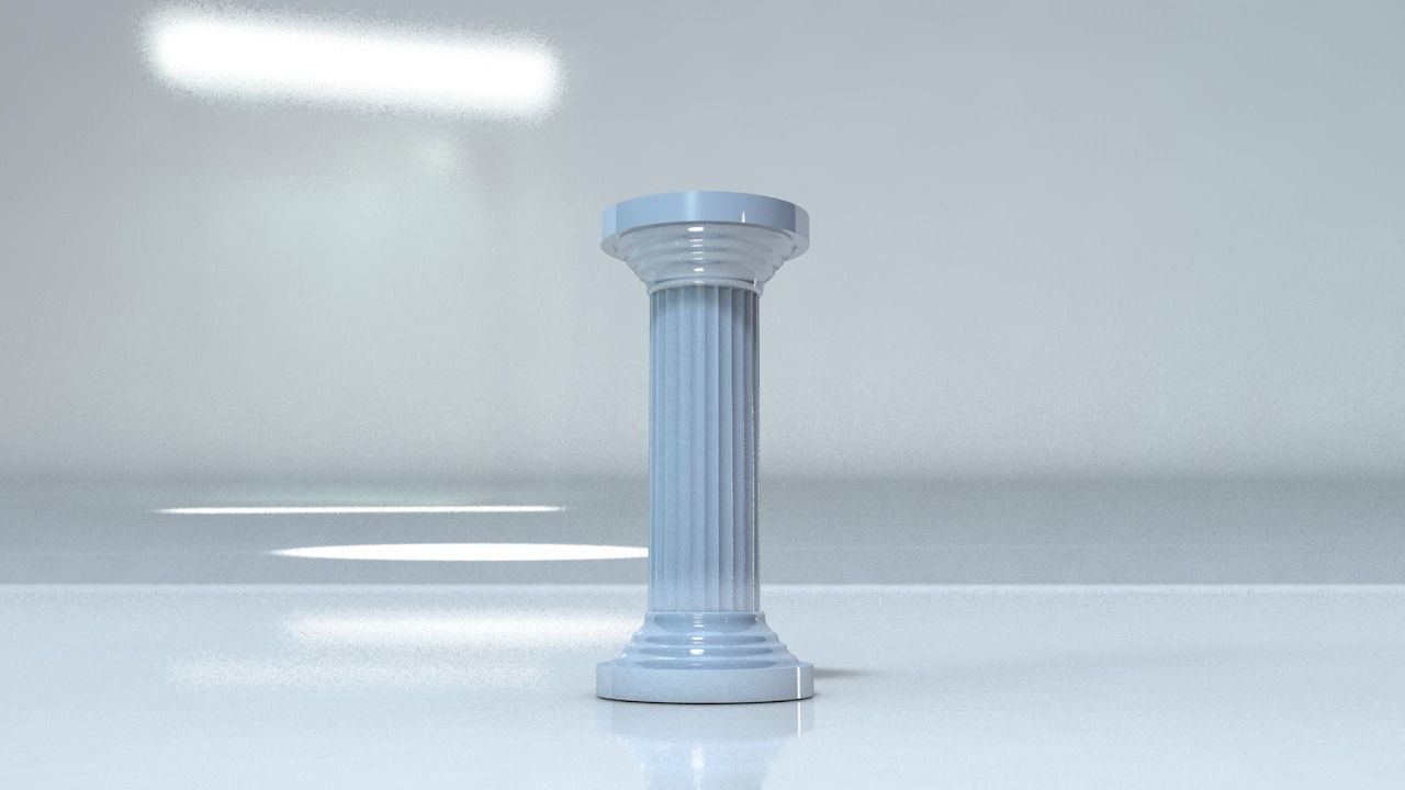 Pilar column on table Low-poly 3D model_7