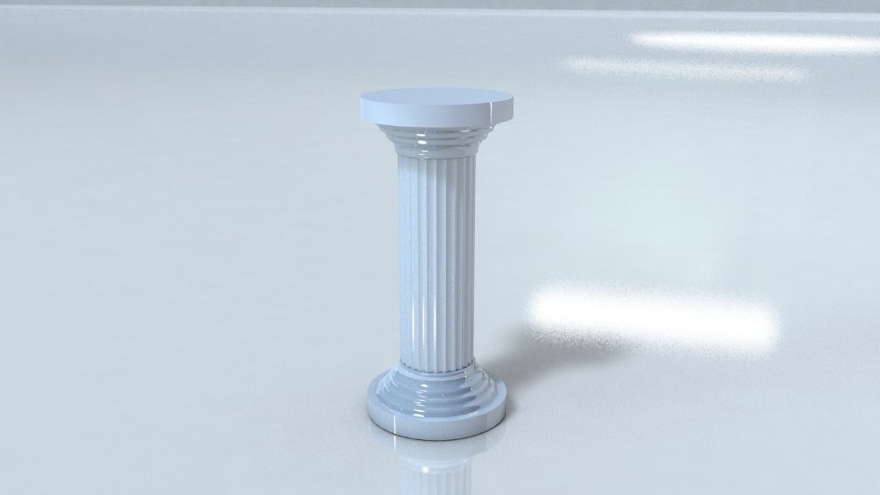 Pilar column on table Low-poly 3D model_5