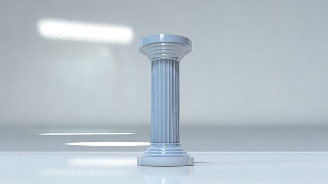 Pilar column on table Low-poly 3D model