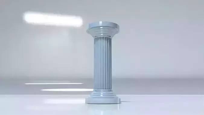 Pilar column on table Low-poly 3D model