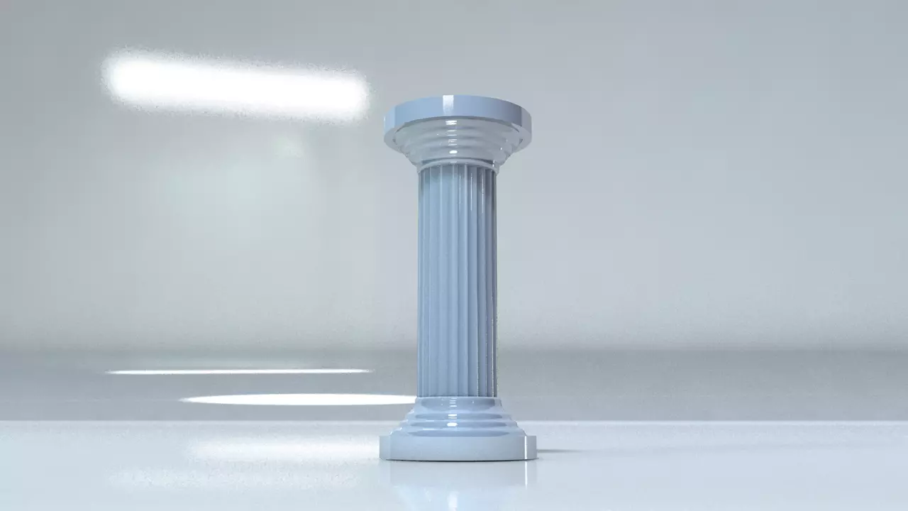 Pilar column on table Low-poly 3D model_0