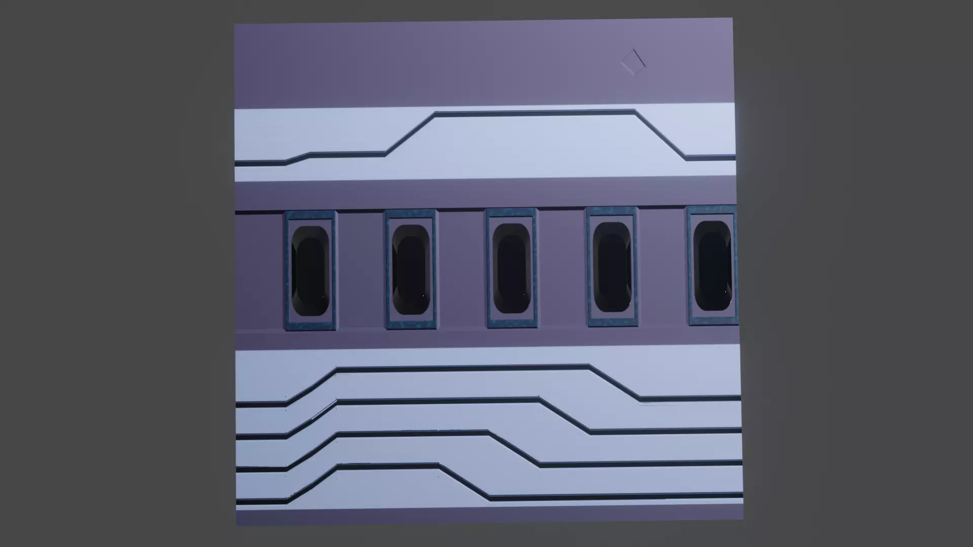 sci-fi panel Low-poly 3D model