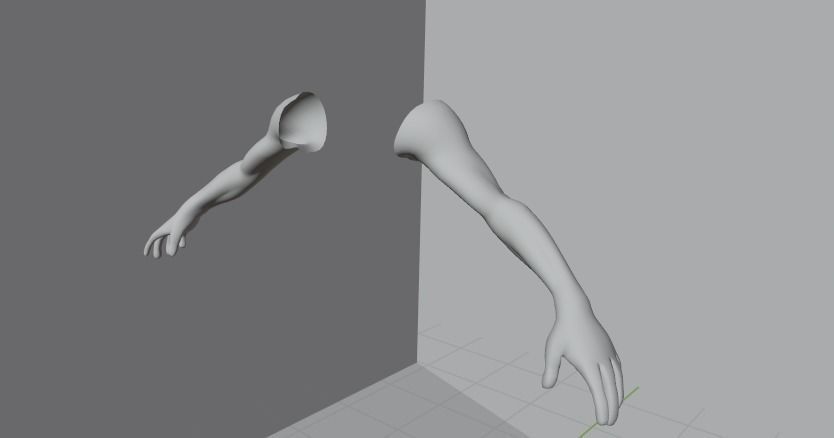 Men arms low poly Low-poly 3D model_1