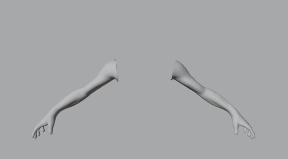 Men arms low poly Low-poly 3D model_3