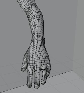 Men arms low poly Low-poly 3D model_2