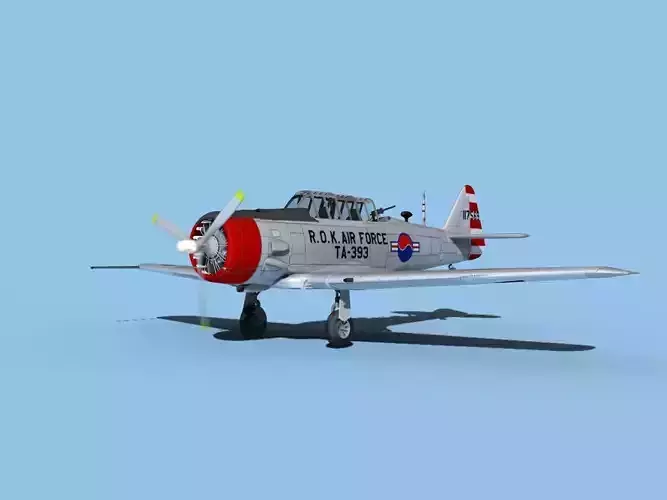 North American AT-6 Texan V11 ROKAF 3D model