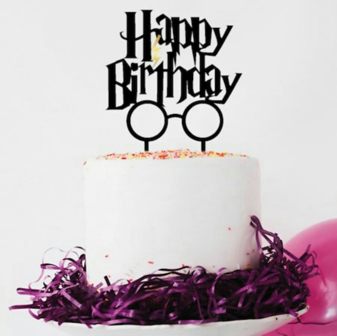 Birthday Cake Topper with Harry Potter Fonts 3D model 3D printable ...