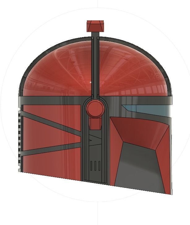 Custom Mandalorian Helmet - Star Wars 3D print model_7