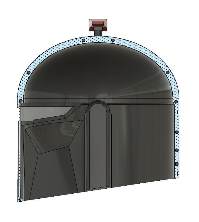 Custom Mandalorian Helmet - Star Wars 3D print model_13