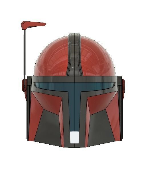Custom Mandalorian Helmet - Star Wars 3D print model_12