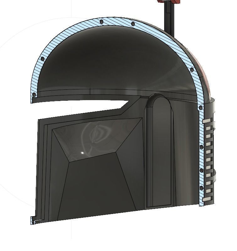 Custom Mandalorian Helmet - Star Wars 3D print model_14