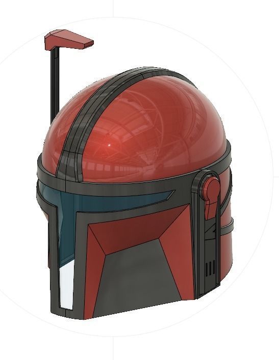 Custom Mandalorian Helmet - Star Wars 3D print model_1