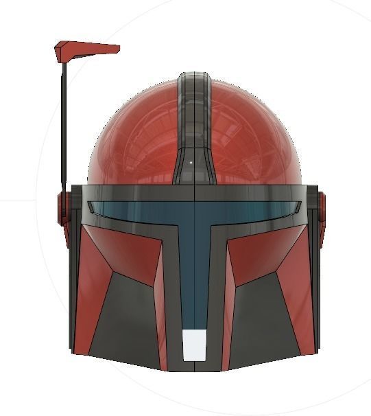 Custom Mandalorian Helmet - Star Wars 3D print model_3
