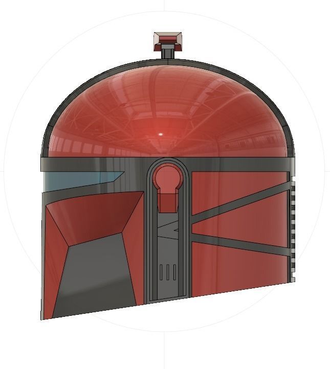 Custom Mandalorian Helmet - Star Wars 3D print model_5