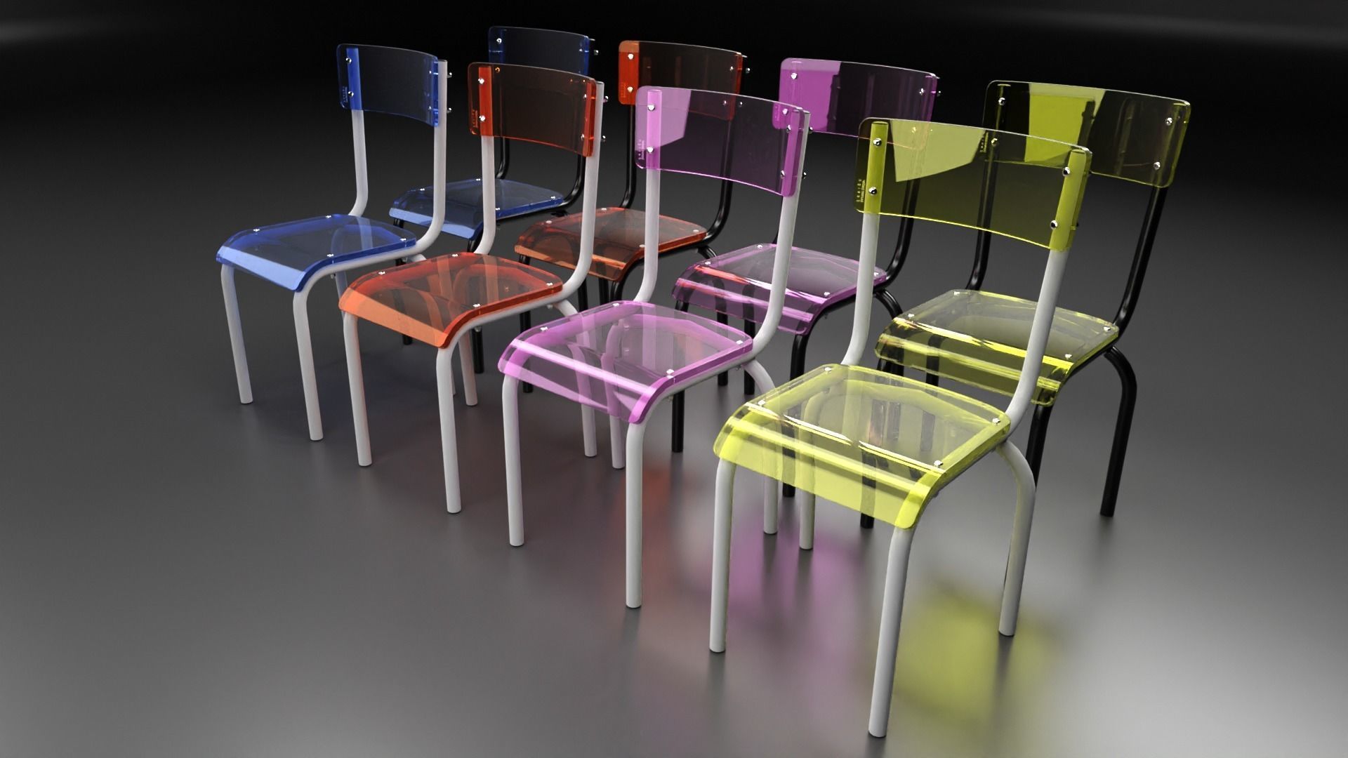 Design chair 3D model_3