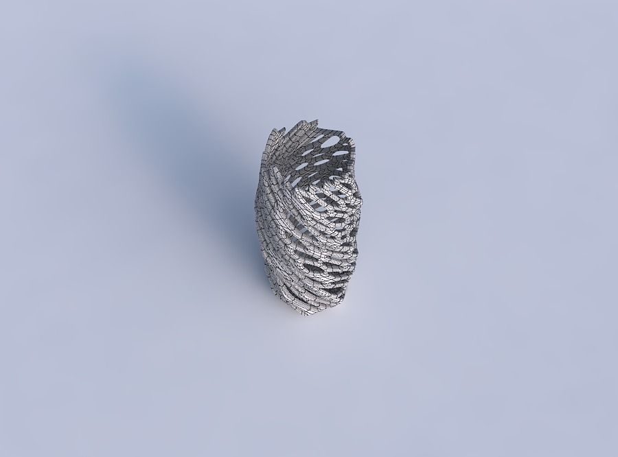 Vase twisted hexagon and twisted organic lattice 3 3D print model_6