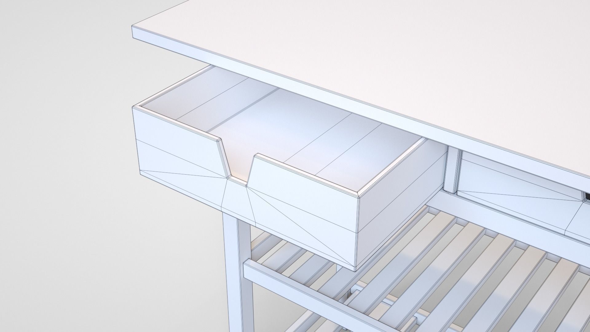 Serving Cart Low-poly 3D model_15