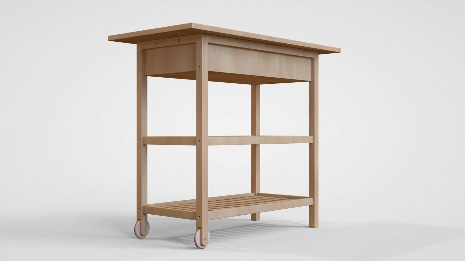 Serving Cart Low-poly 3D model_10