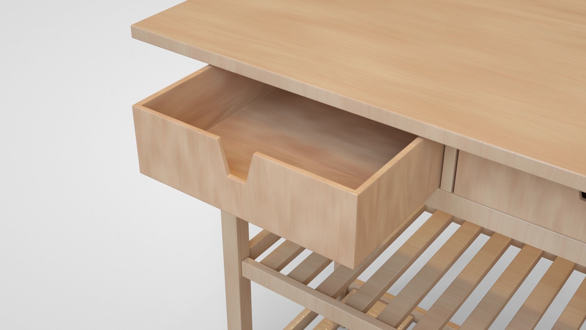 Serving Cart Low-poly 3D model_14