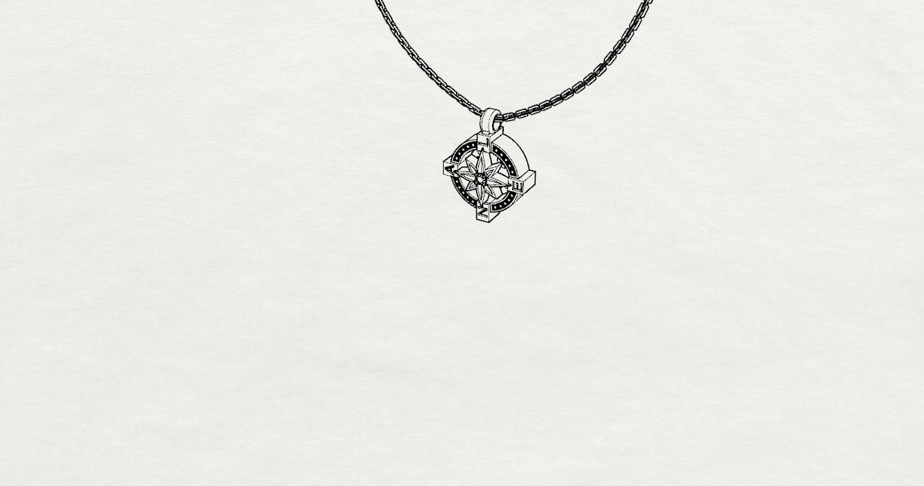 Pendants pendant with star 3D print model_14