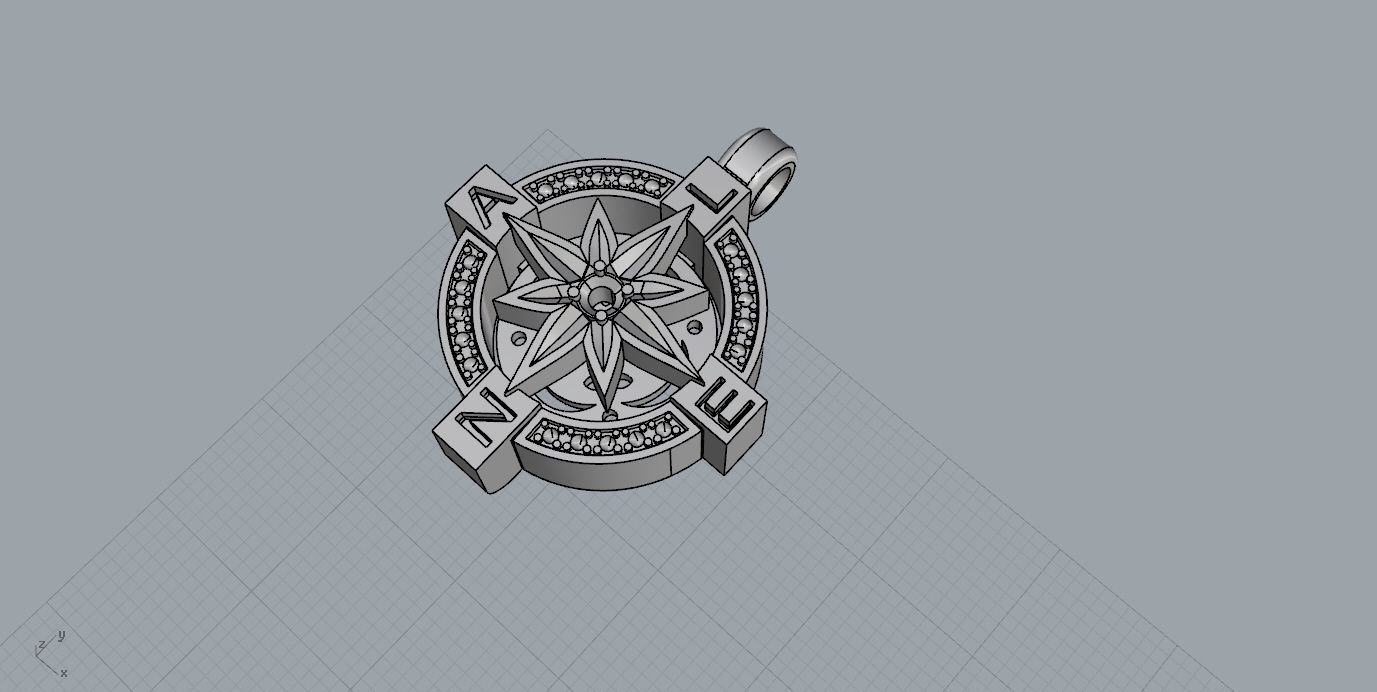 Pendants pendant with star 3D print model_20