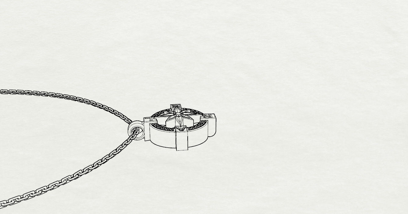 Pendants pendant with star 3D print model_16