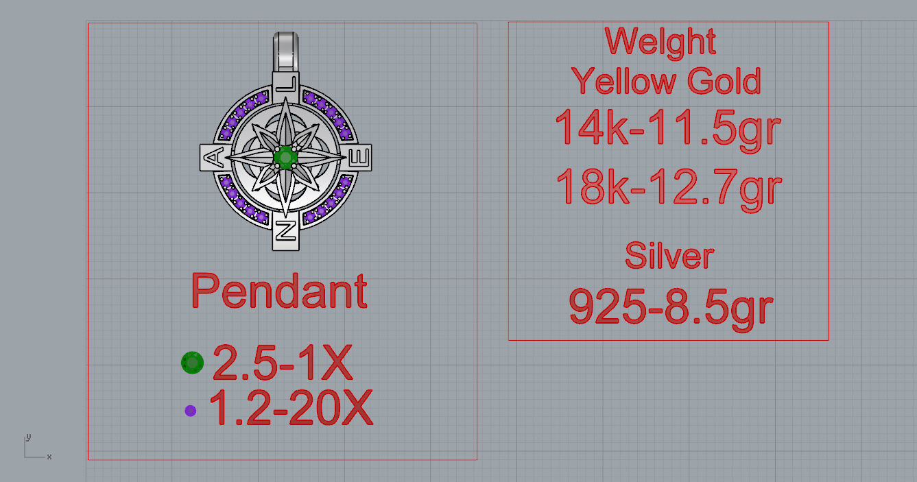 Pendants pendant with star 3D print model_8