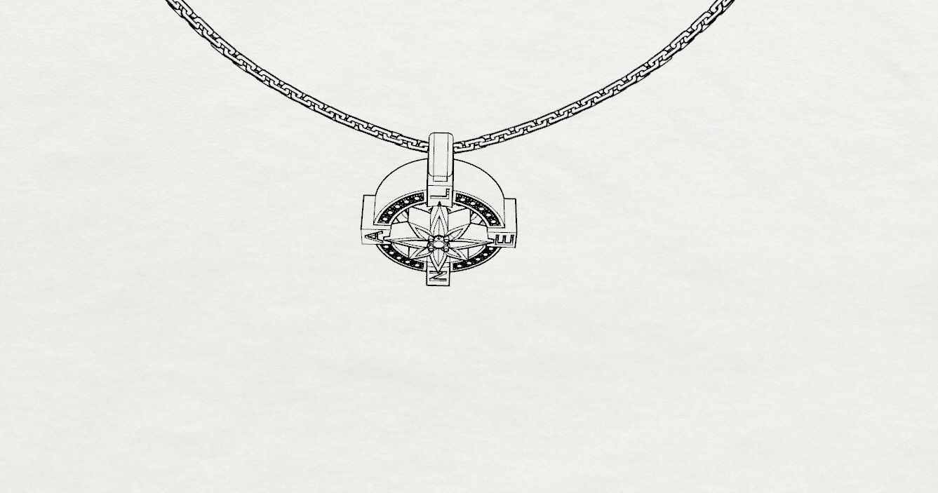 Pendants pendant with star 3D print model_13