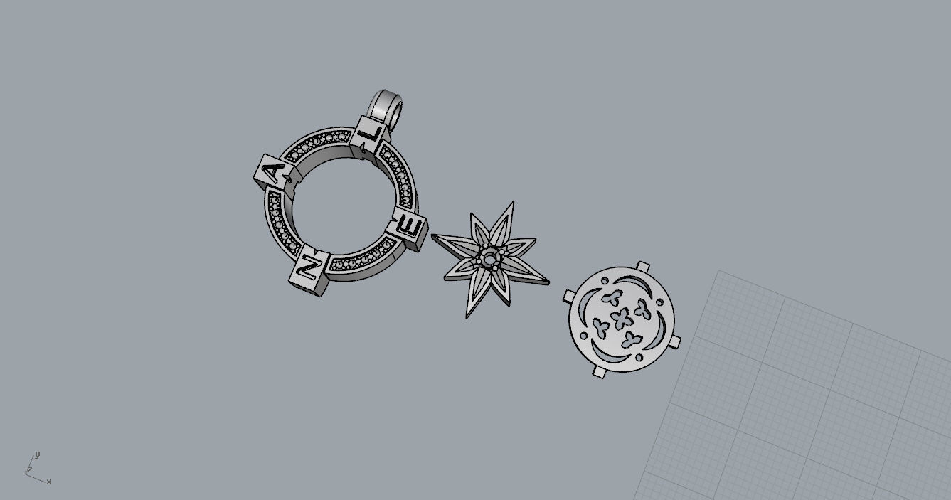 Pendants pendant with star 3D print model_10