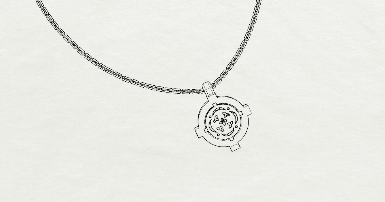 Pendants pendant with star 3D print model_15